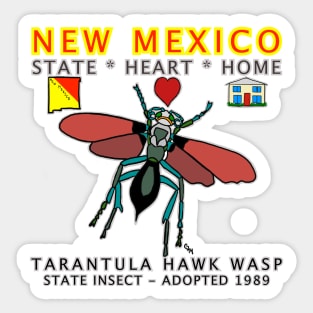 New Mexico - Hawk Wasp - State, Heart, Home - State Symbols Sticker